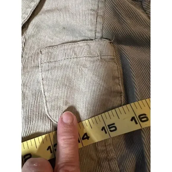 Anthropologie Pilcro & The Letterpress Size 12 Green Corduroy Peplum Jacket - Picture 6 of 11